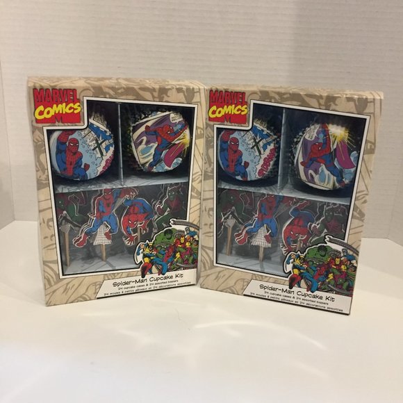 Spiderman Marvel Comics cupcake kits x 2 - Picture 1 of 3